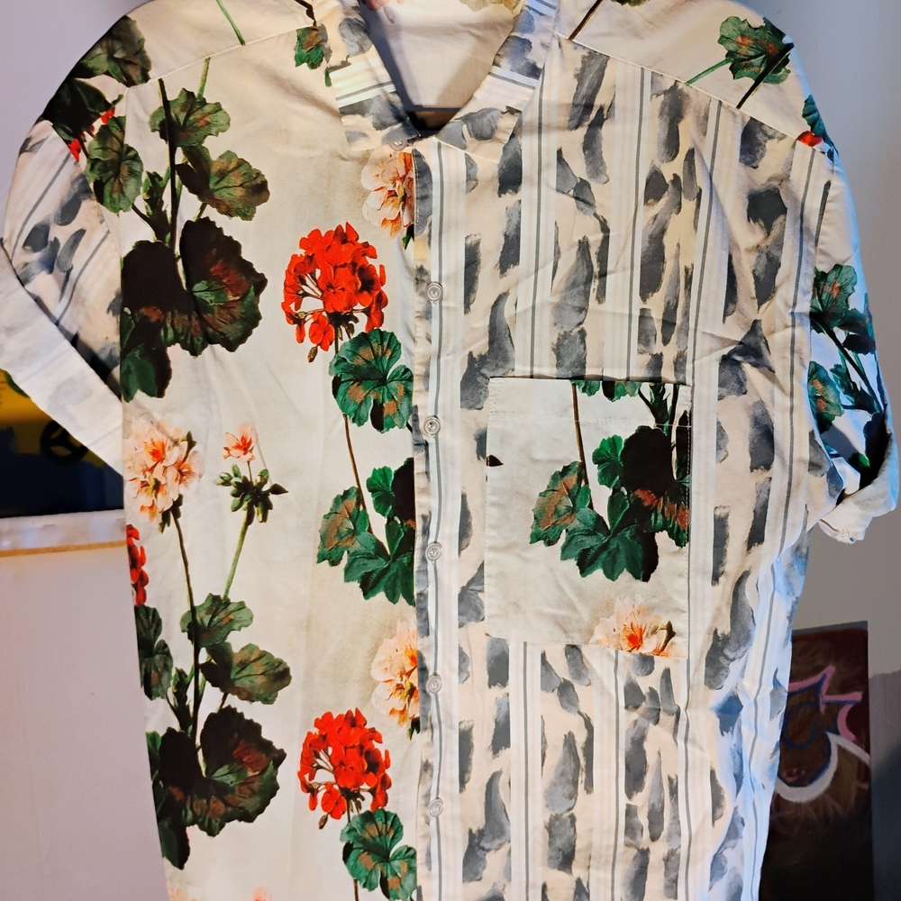 Topman Multicolor Floral Men's Shirt